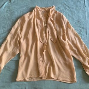 GIORGIO ARMANI Woman’s Vintage Padded Cream Blouse Top